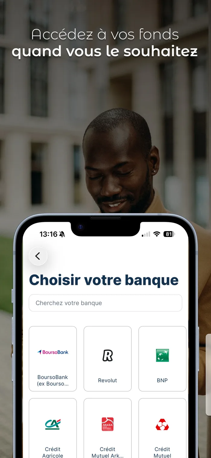 App Store visual: access your funds whenever you want
