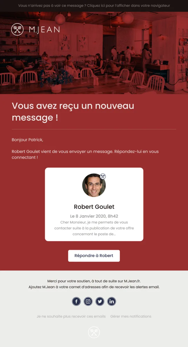 Monsieur Jean: the email a recruiter receives